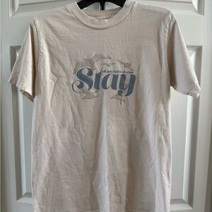 Taylor Swift 1989 'Stay' Graphic Tee with Blue Logo